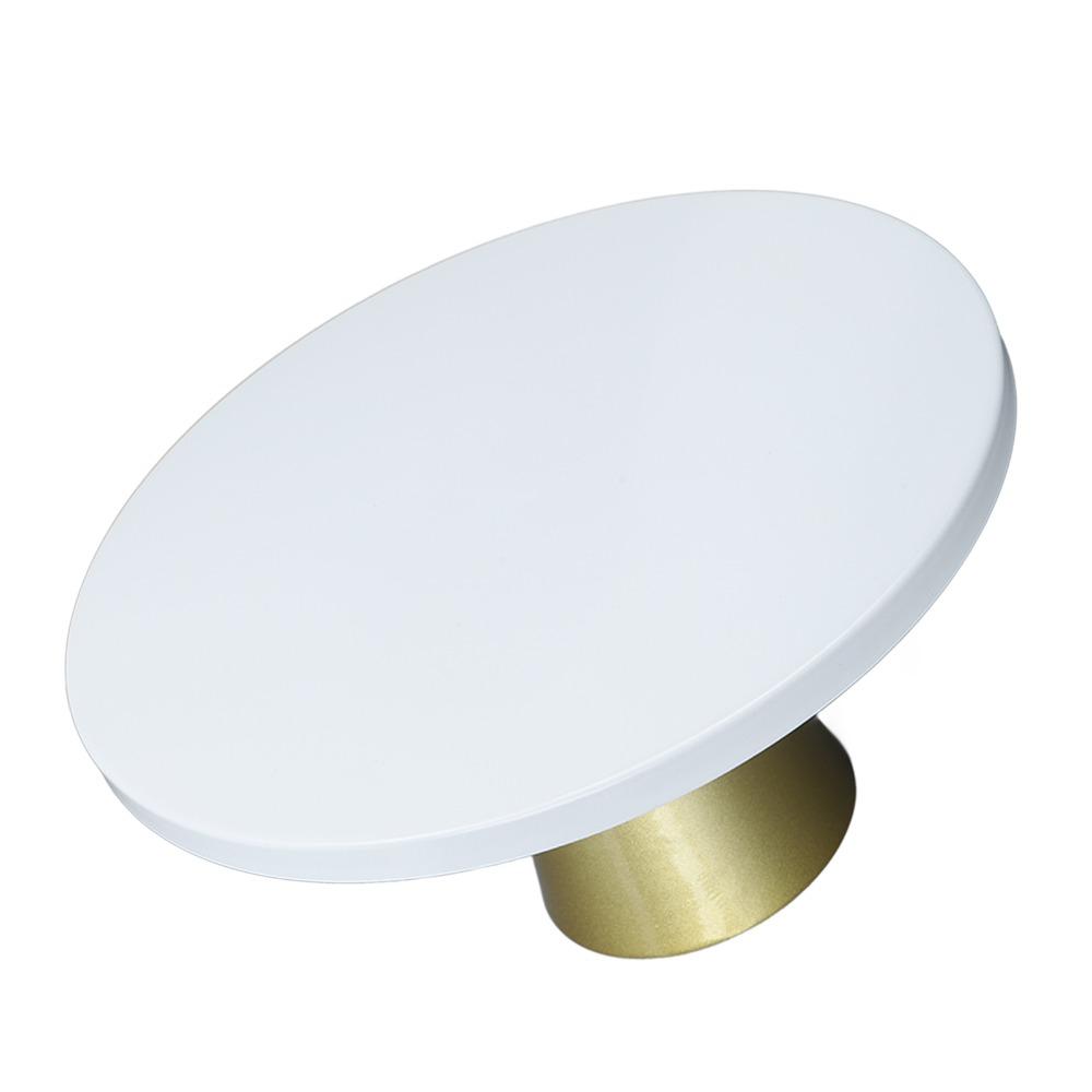 2pcs Round Dessert Display Stand Gold Finish Cake Holder Professional Pedestal Tray Cake Display