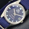 ВИНТАЖНЫЕ МУЖСКИЕ ЧАСЫ ORIENT AUTOMATIC 46941 ЯПОНИЯ С СИНИМ ЦИФЕРБЛАТОМ a700606-5 R204-a700606