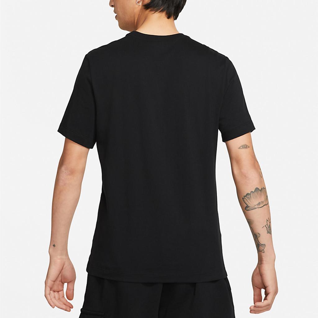 Nike AS Sportwear Пляжная Фламинго Обычная Посадка Круглый Вырез Короткий Рукав Хлопковая Футболка Мужская Черный DD1283-010