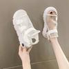 Sandals Women Platform Mesh  Summer New Fashion Thick-bottomed Breathable Mesh  Flat