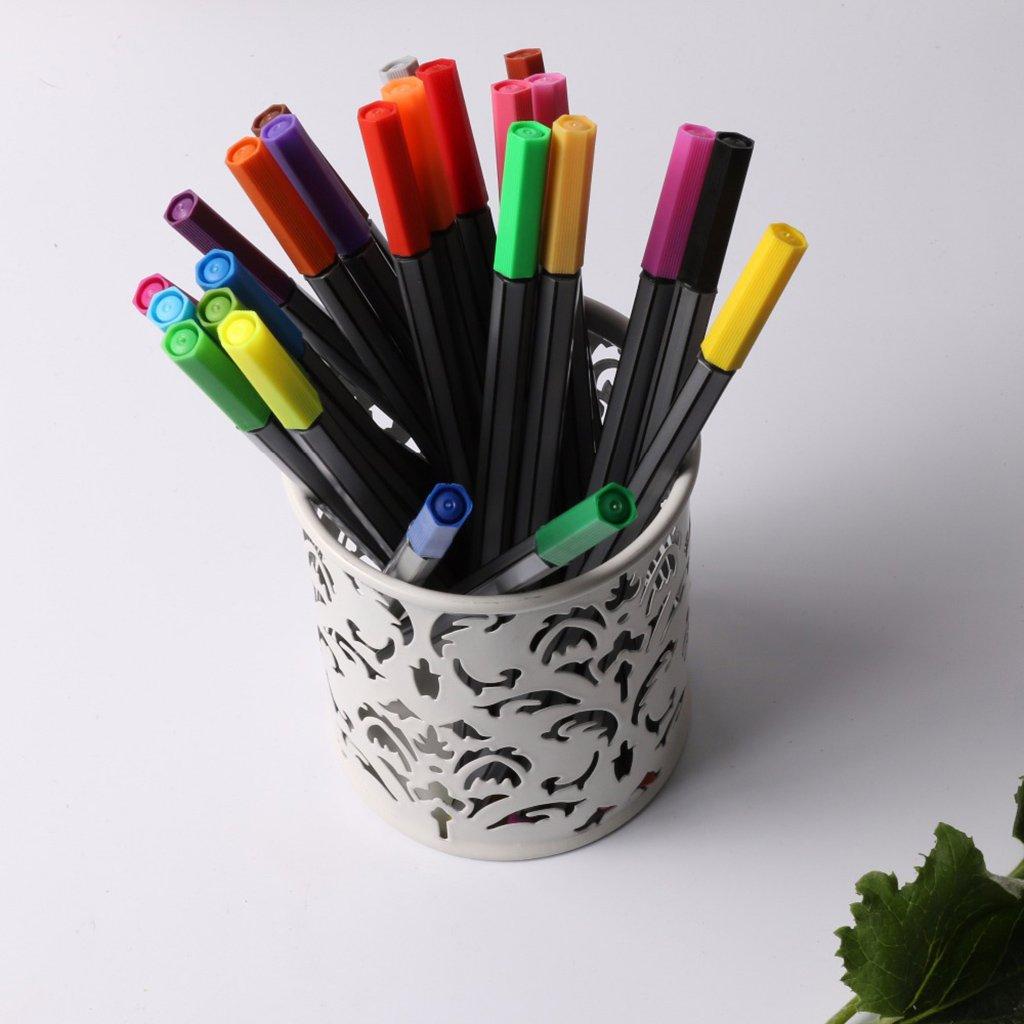 0.4mm 24 Colors Fineliner Drawing Pen Reusable Plastic Fine Line Pens Needle Tip Marker Pens Water Based Ink Pen For Sketching Art Painting Set  and