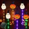 Solar LED Halloween Pumpkin Lantern for Outdoor Garden - Waterproof Decoration
