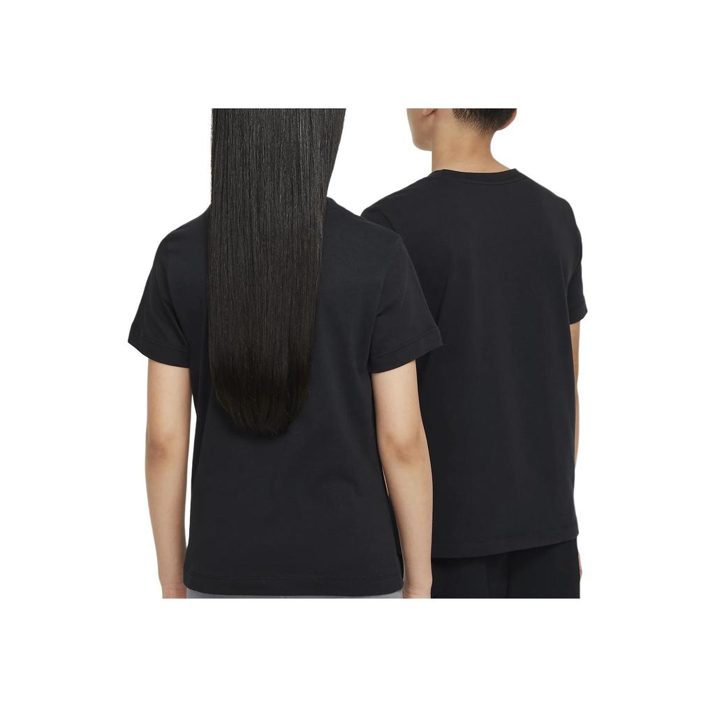 Nike Спортивная одежда, удобная, мягкая, дышащая, с коротким рукавом, футболка, детские топы, черный цвет FZ5178-010