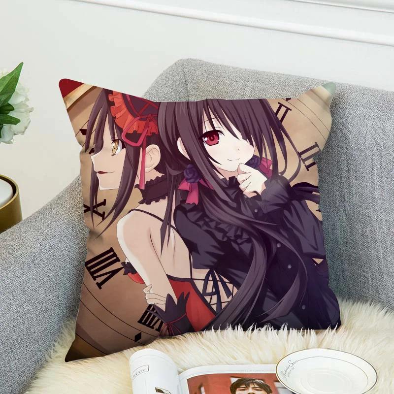 Чехол на подушку Tokisaki Kurumi Декоративный наволочка 40X40 Чехлы для подушек на кровать Декор для автомобиля Осенний декор Наволочки