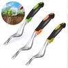 Two-Pronged Fork Hand Weeder Tool with Ergonomic Handle Garden Weeding Fork Root Extractor Lawn