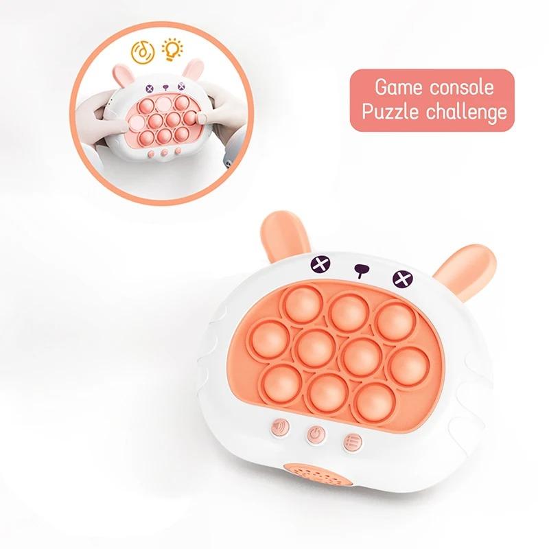 3 цвета 1 шт. Электронная игра с лопающимися пузырями Quick Push, детская мультяшная забавная игрушка для сжимания, сенсорная игрушка-пузырь антистресс, подарок