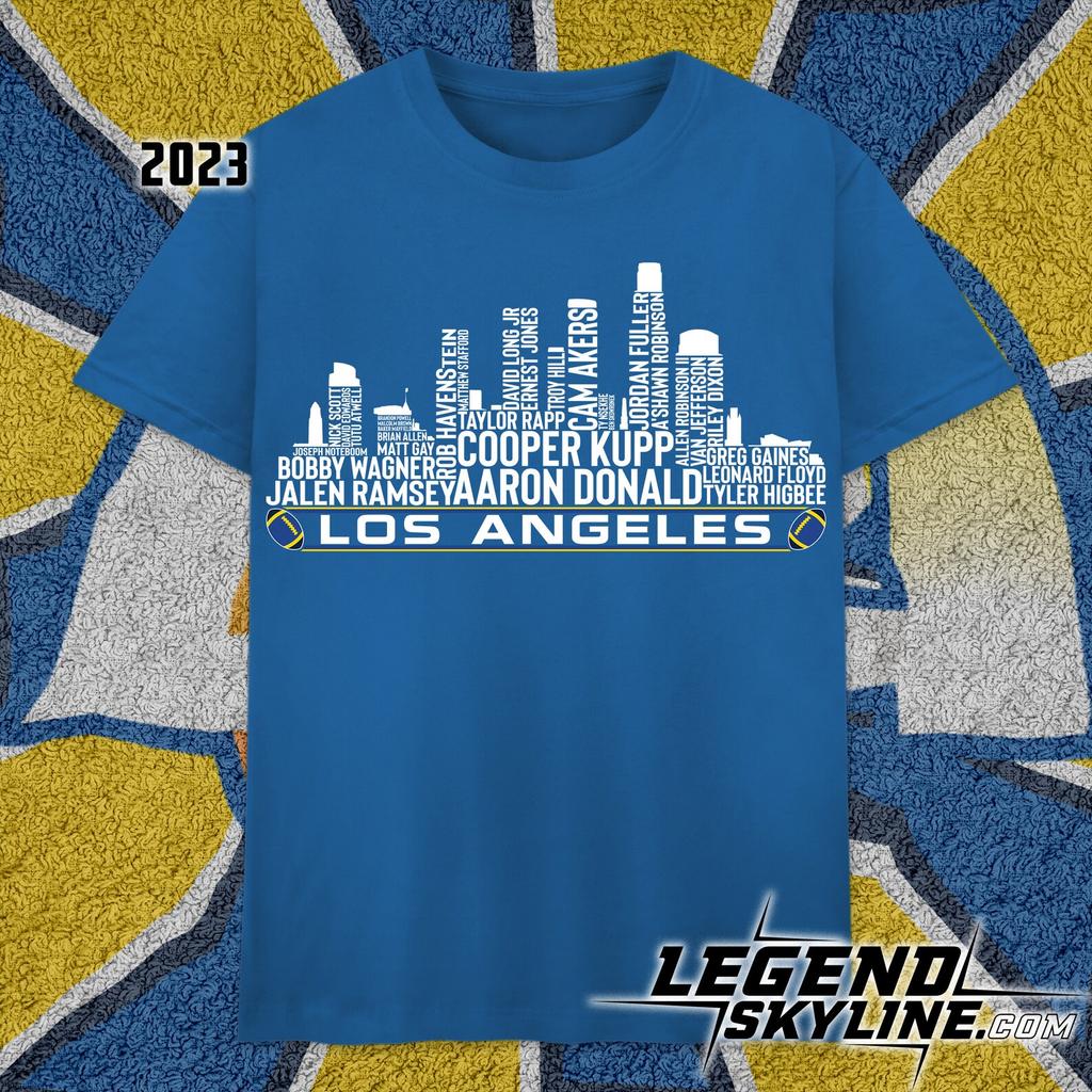 Los Angeles R Football Team 23 Player Roster, Los Angeles City Skyline Shirt and kids tshirt