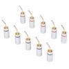 10pcs Banana Plug Needle Type Professional 24K Gold Plated Speaker Wire Connectors for Speaker Wire Home Theatre