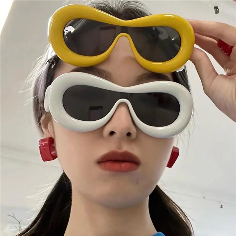New Oval Sunglasses for Men Women Fashion Retro  Design Shades Eyewear Female Candy Color Goggle Uv400 Glasses De Sol