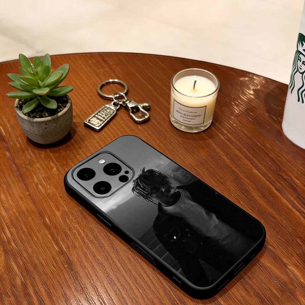Чехол для телефона Juice Wrld 999 для iPhone 17,16,15,14,13,12,11 Plus,Pro Max,XS, Мягкий силиконовый черный чехол