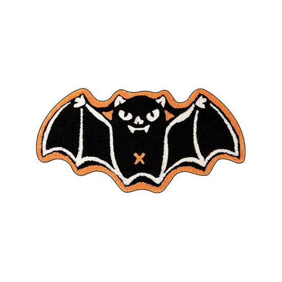 Хэллоуин Приветственный придверный коврик Полукруг Паутина Летучая мышь Череп Тыква Форма Напольный коврик Нескользящий Входной коврик для Парадной двери Крыльца Домашнее украшение