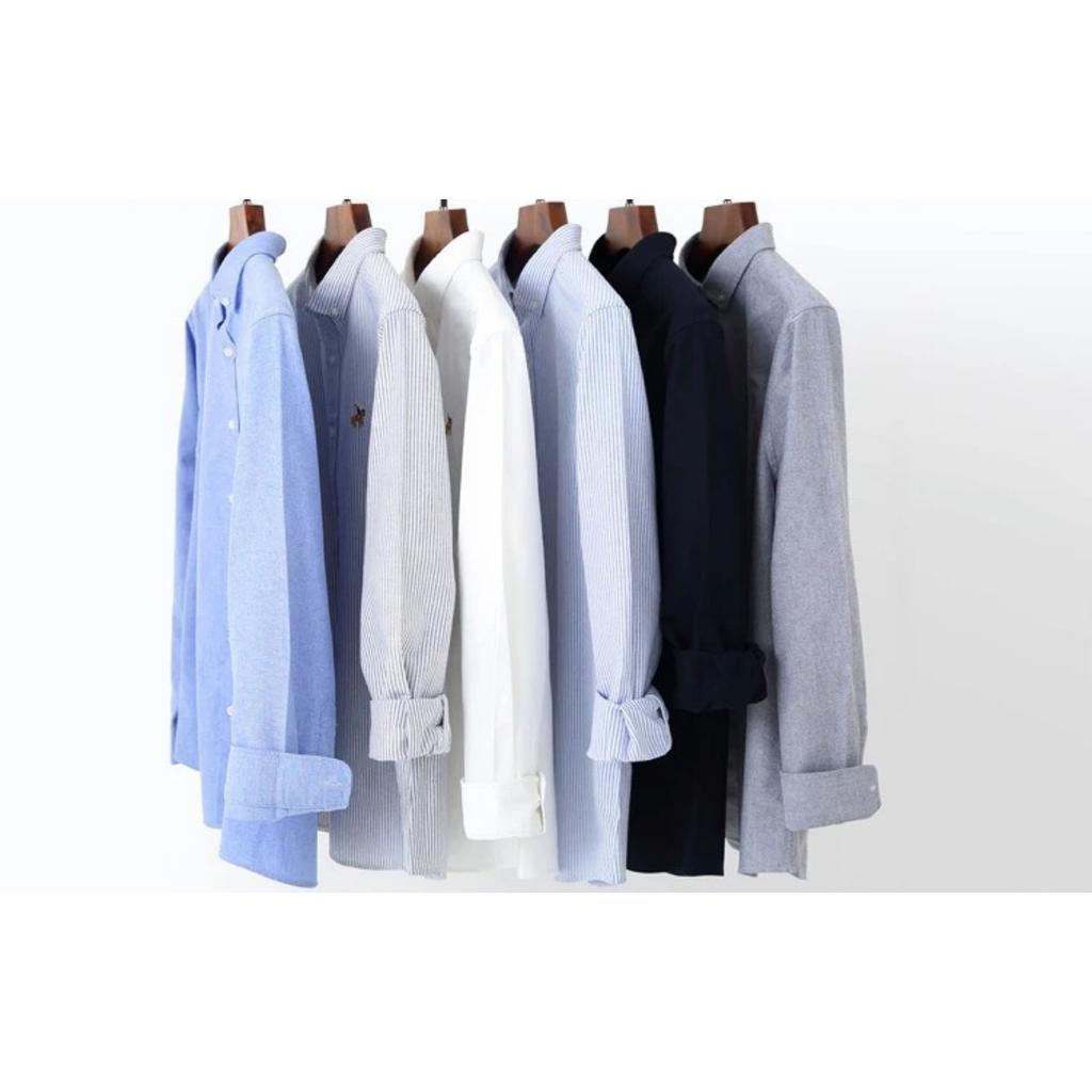 Мужская хлопковая рубашка Oxford STORN с длинным рукавом Business Casual