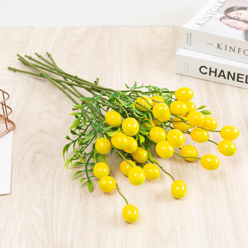 Оранжево-красный фрукт лимон пластиковый фрукт цветочная композиция подарок украшение