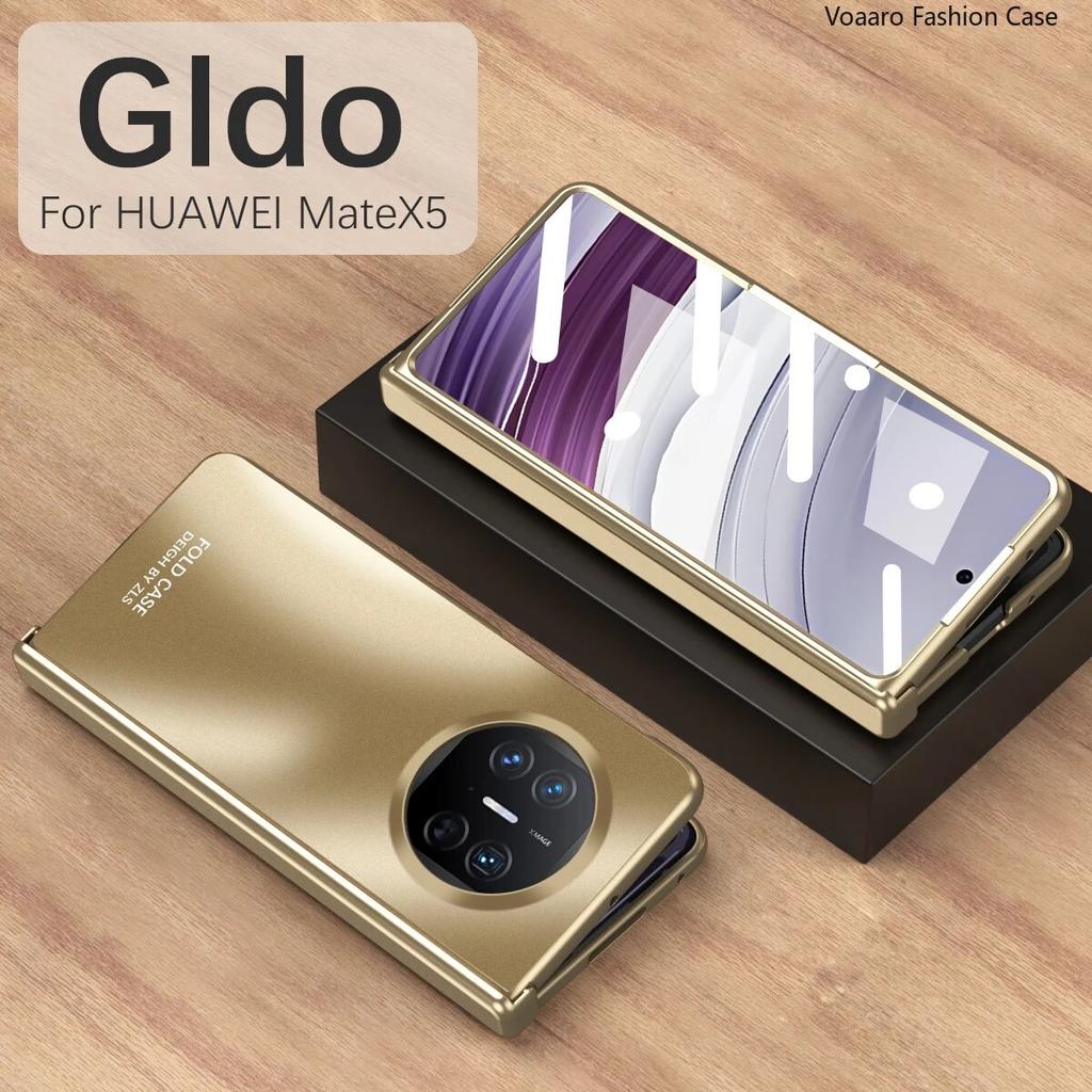 Роскошный чехол со стеклянной пленкой на переднем экране для Huawei Mate X5, чехол для Huawei Mate X5, шарнирный чехол, противоударный защитный чехол