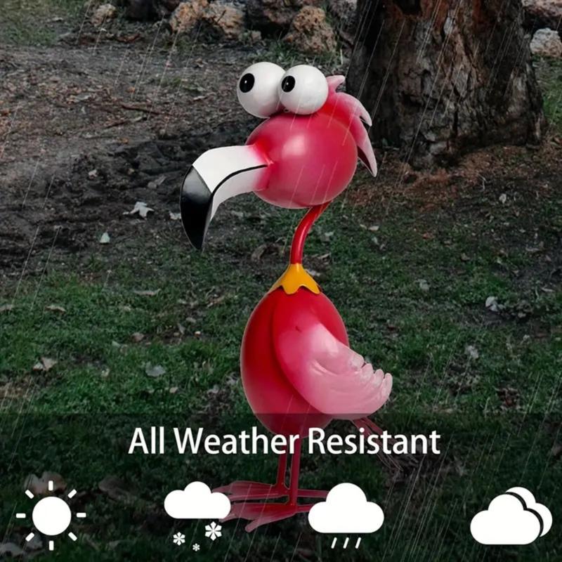 Элегантные Фламинго Павлины Курица Садовая Скульптура Долговечность Устойчивость к Ржавчине Железо Защита от Погоды Арт Декорация