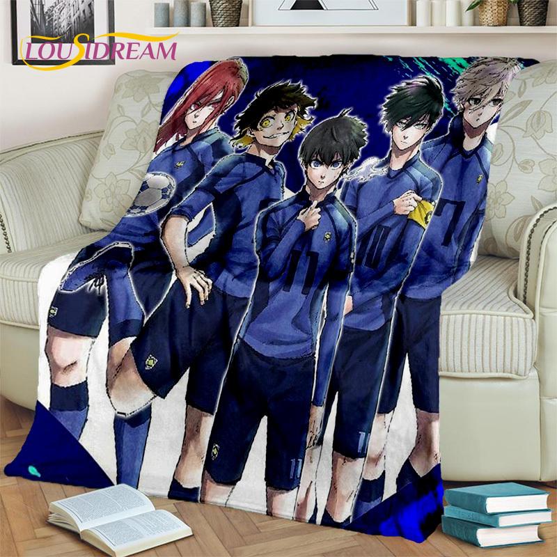 3D Мультяшное Аниме Одеяло Футбольный Синий Замок, Мягкое Одеяло-Плед для Дома Спальни Кровати Дивана Пикника Путешествий Офиса Покрывало для Детей