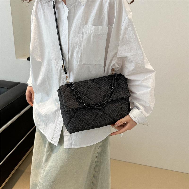 Ручная женская сумка, новый летний модный тренд, женская персонализированная сумка через плечо, модная простая квадратная сумка