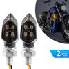 8mm Mini LED Motorcycle Turn Signal Light Amber Yellow Indicators Blinker Flasher Running Light Motorbike 12V Bulb Accessories