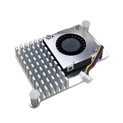 Активные радиаторы с вентилятором для RaspberryPi5 Металлический радиатор охлаждения с регулируемой скоростью вращения вентилятора для материнской платы