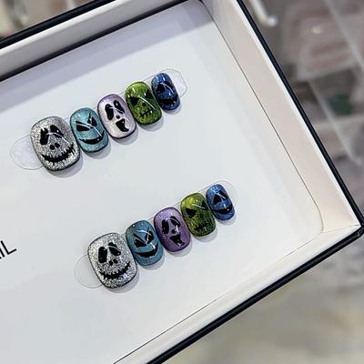 Чистый ручной работы фототерапевтический нейл-арт Звезда Маленький призрак в доспехах Готовый патч для нейл-арта «кошачий глаз», подчеркивающий белизну и темперамент