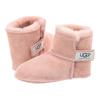 UGG Кожаные ботинки для детей с логотипом, низкие, розовые, Детские ботинки 5202-BPNK
