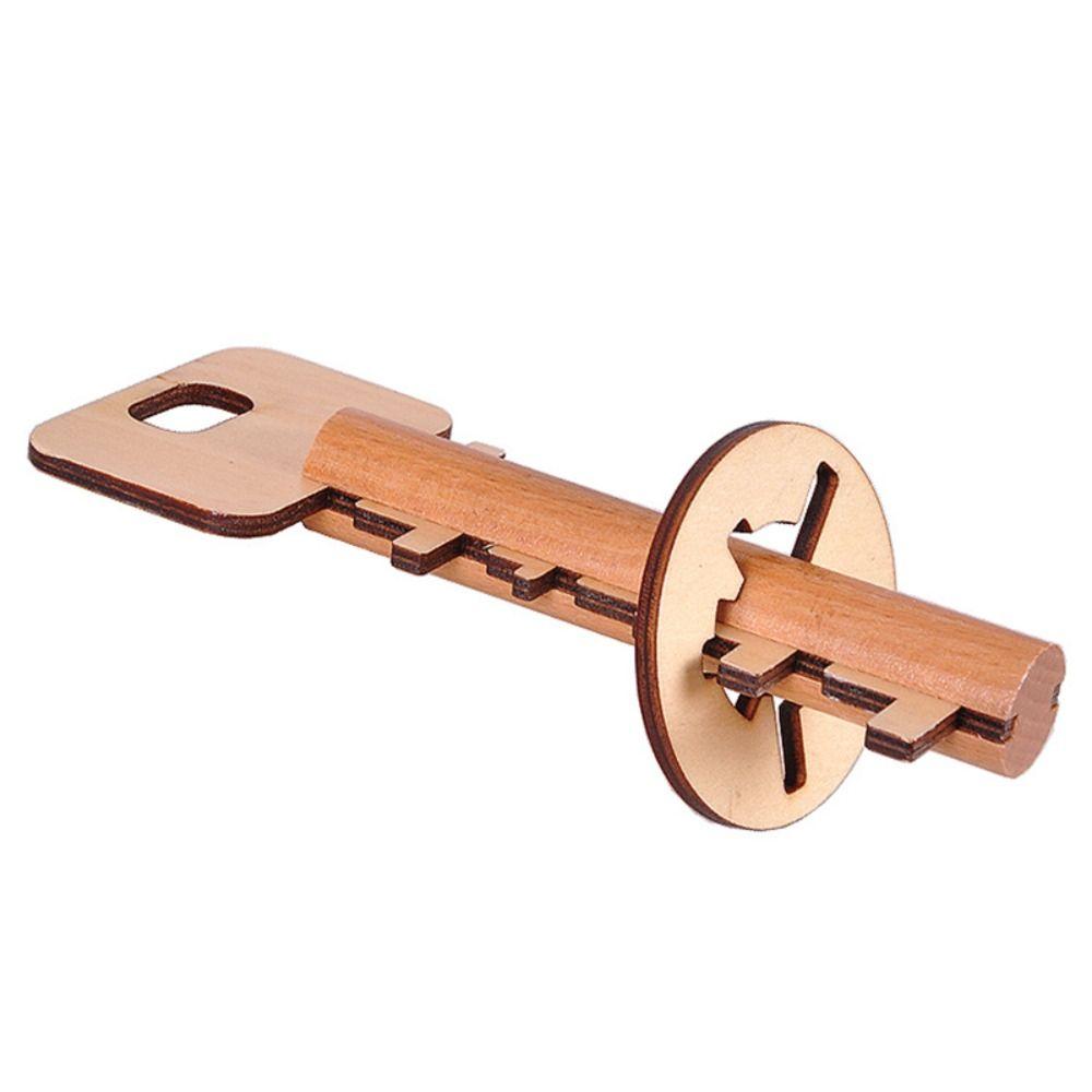 Lock Developmental Toys 3D Thinking Games Wooden Puzzle IQ Unlocking Toys Intelligent Unlock Toy