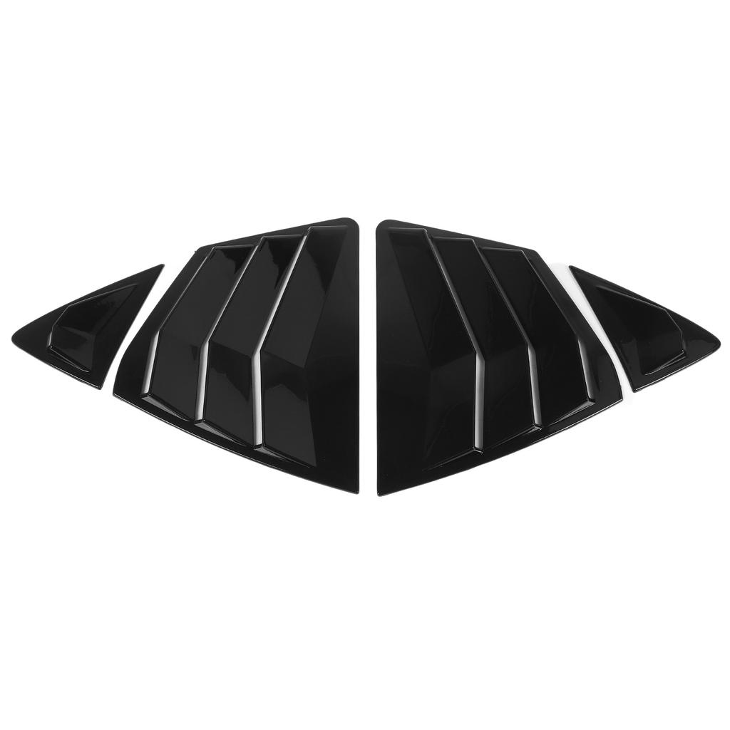 1 Pair Rear Side Window Louver Sturdy ABS Left Right Side Window Shutter Cover Trim for Camry XV80 Glossy Black
