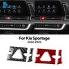 Настоящая мягкая карбоновая наклейка для Kia Sportage NQ5 2022 2023 2024 2025 LHD RHD Автомобильные аксессуары, отделка рамки аварийной сигнализации.