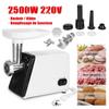 220V Multifunction Electric Meat Grinder Powerful Home Meat Mincer 2500W Kitchen Food Chopper Sausage Meat Grinder Processor Stainless Steel+ABS