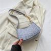 Denim Fashion Solid Color Casual Underarm Bag Trendy Multifunctional Handbag Shoulder Bags