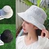 Outdoor Breathable Ladies Hollow Fisherman Cap Flower Sun Hat Bucket Hat