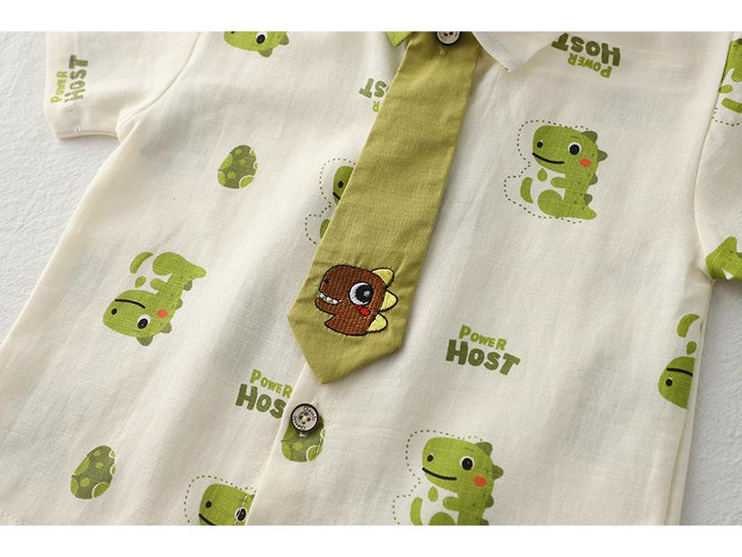 Летний комплект из двух частей с рисунком в виде галстука для младенца и мальчика