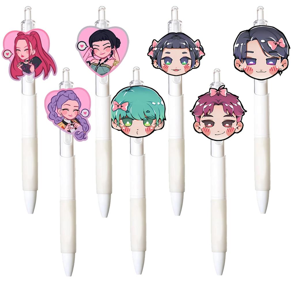 Охотники на демонов Ручка 0,5 мм для K-Pop Черная ручка Студент Сдавать экзамен Рисовать Игра Аниме Мультяшный персонаж Канцелярские товары Учебные принадлежности Детский подарок