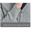 Hengyuanxiang Men's V-Neck Pure Wool Cardigan Sweater