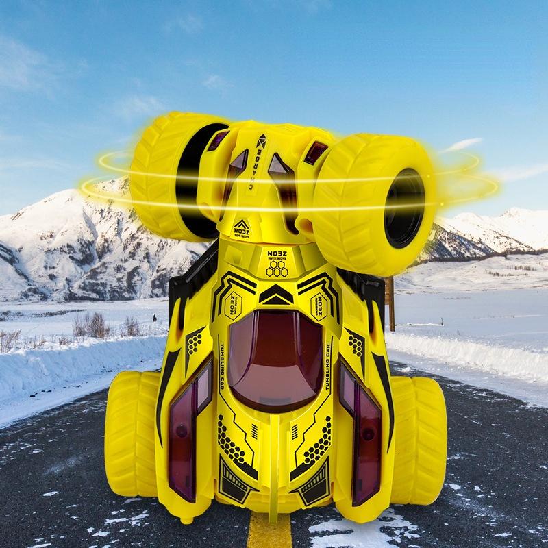 Вращение на 360°, откат, трюковый автомобиль, инерционная игрушка для бездорожья, с приводом от трения, флип-машина, игрушка для детей, подарки на день рождения