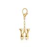 Gold Bubble Initial Keychain Letter Bag Charm for Women DIY Alphabet Purses Handbag Pendant School Backpack Gift Key Accessories