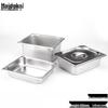 Maidekai Прямоугольный пищевой лоток из нержавеющей стали, размер 1/2, глубина 100 мм