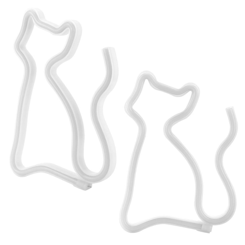 Светодиодный неоновый свет, красочные неоновые вывески в форме кошки, настенные декорации для предложения, свадьбы, дня рождения, вечеринки