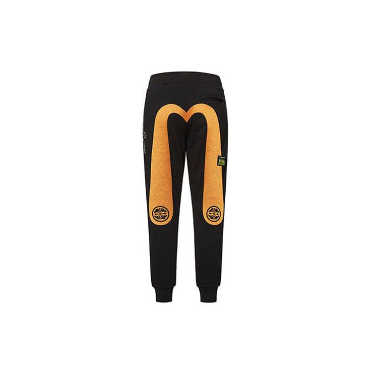 Evisu X Жан-Мишель Баския Повседневные брюки Мужские Черные 2EABAM0SP440ST