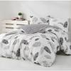 Parure de lit - 1 housse de couette 220 x 240 cm + 2 taies d'oreiller 60 x 60 cm - 100% coton renforcé - Gris