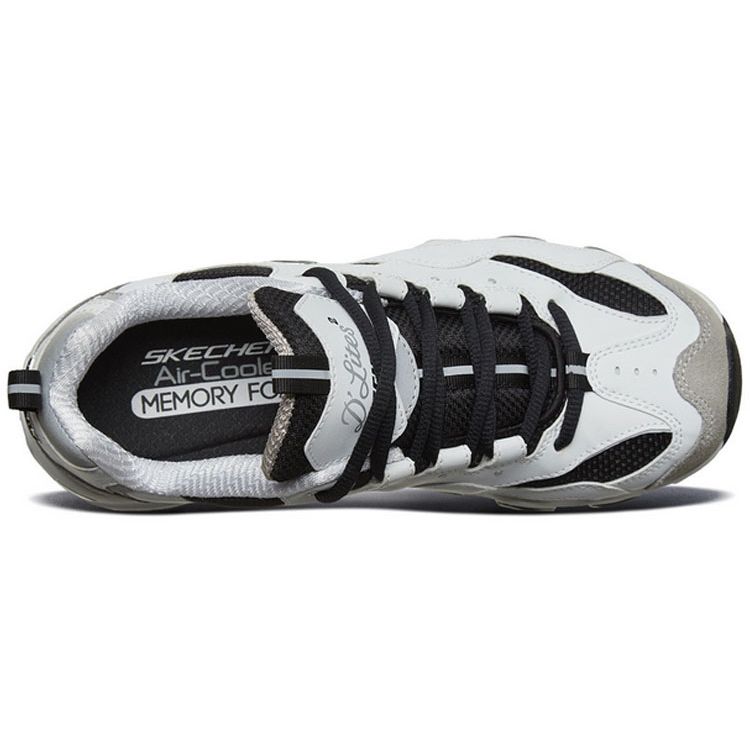 Skechers DLites 2.0 Модные Удобные Универсальные Низкие Повседневные Кроссовки Женские Белый 66666217-WLGY