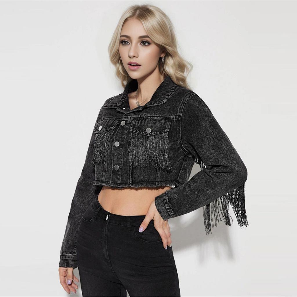 Новая джинсовая куртка Модная женская куртка