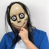 Halloween Horror With Long Hair Mask Funny Mask V-Shaped Mouth Mask Momo Mask