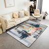 Happy Camping Living Room Rugs,Rv Car Area Rug,Vintage Farmhouse Style Non Slip Carpet, Camper Indoor Floor Mat for Travel Lover