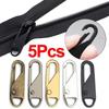 5pcs Replacement Metal Zippers Slider Puller Instant Repair Zipper Head Kit Travel Bag Suitcase Zipper Pull Tab DIY Sewing Supplies