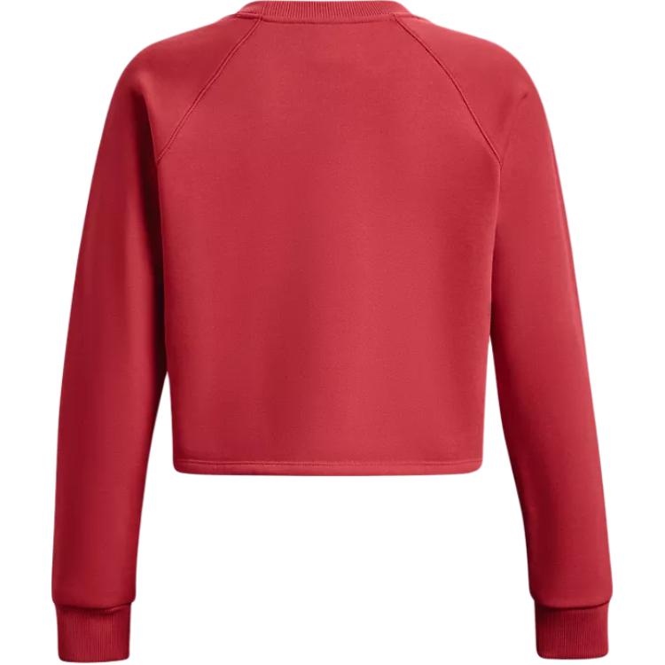 Under Armour Solid Color Crew Neck Long Sleeve T-Shirt Women Tops Red 1378650-638