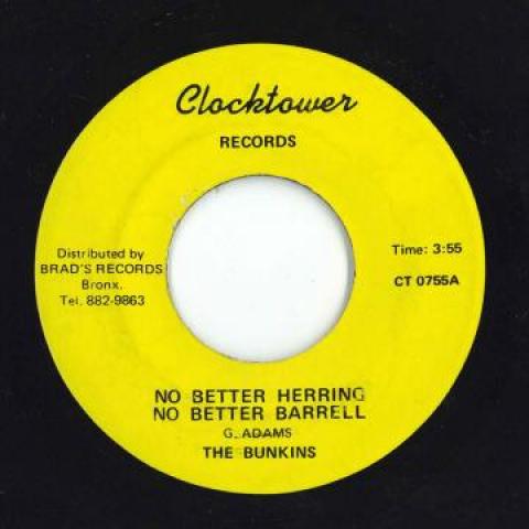 7-дюймовая пластинка BUNKINS - No Better Herring No Better Barrell CT0755 Clocktower США 1974 г. Регги, Ска и Даб из США