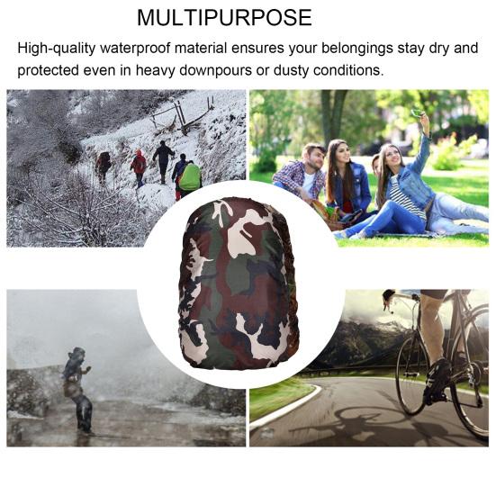 Водонепроницаемый рюкзак от дождя, регулируемый портативный 20-80л, уличный походный рюкзак, сумка для кемпинга, защитная камуфляжная непромокаемая пылезащитная крышка
