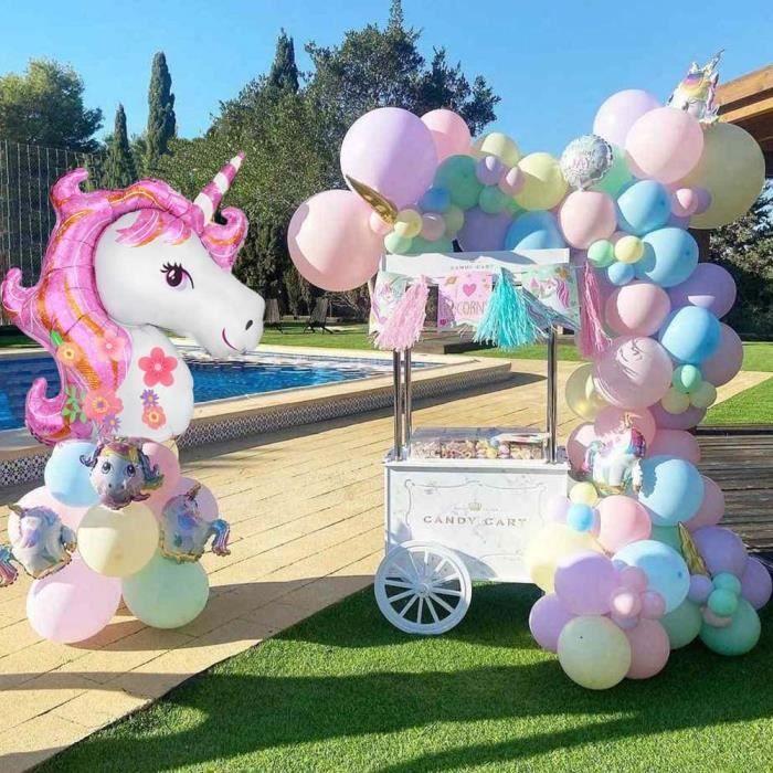 Guirlande de Ballons - Licorne - Rainbow - Kit Complet - Décoration Anniversaire - Fête Enfant