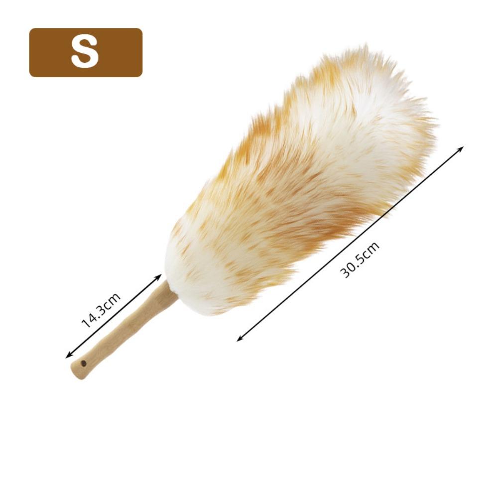 Daily Use Multipurpose Wool Duster Brush Long Handle Soft Furniture Feather Duster Washable Cleaning Brush Houseware Tools